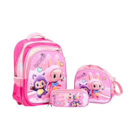 16 Inch Back pack Set - Labubu - Pink
